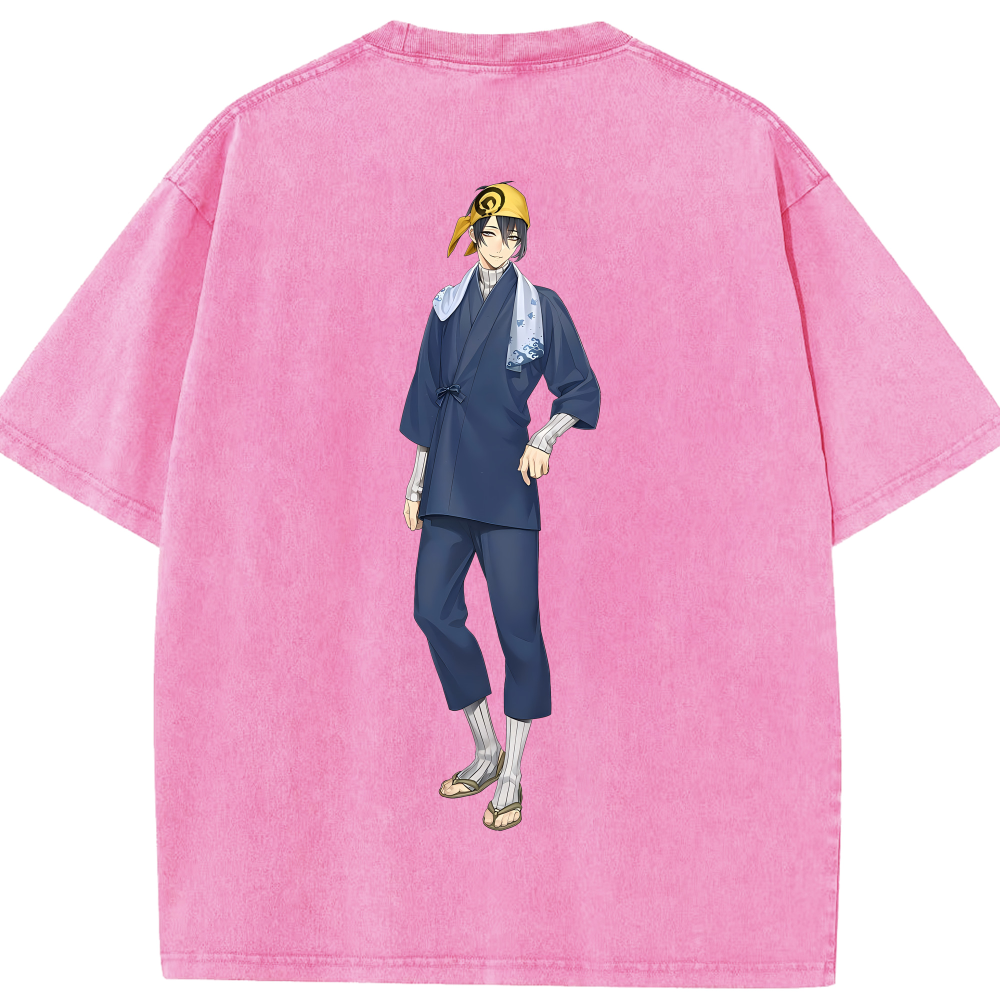 （画像用） 刀剣乱舞 Touken Ranbu 綿100% ヴィンテージ風 半袖Tシャツ（背面プリント）
